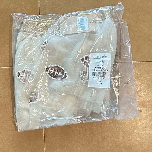 Angel Dear Tutu Skirt - Football Oatmeal 1-2Y NWT - Picture 2 of 2